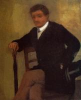 Degas, Edgar - Seated Young Man in a Jacket with an Umbrella